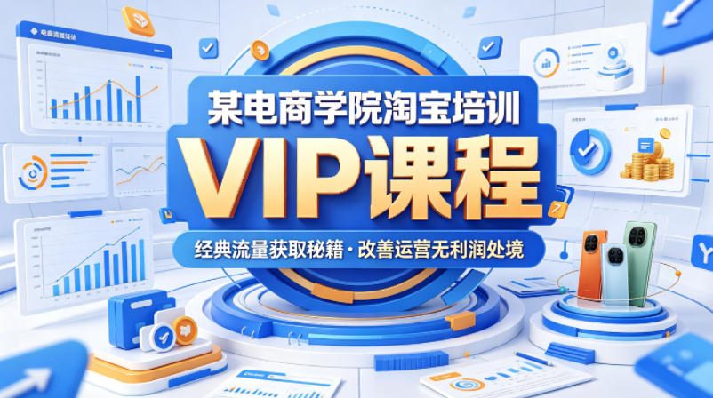 某电商学院淘宝培训VIP课程，各种经典有用的流量获取秘籍，改善运营产品没利润的处境(2026年5月) - 创享网-创享网