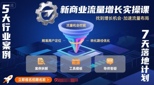 新商业流量增长实操课，找到增长机会，加速流量布局 - 创享网-创享网