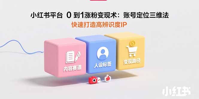 小红书平台0到1涨粉变现术：账号定位三维法，快速打造高辨识度IP - 创享网-创享网