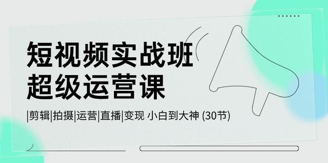短视频实战班超级运营课 |剪辑|拍摄|运营|直播|变现 小白到大神 (30节) - 创享网-创享网