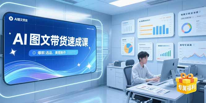 AI图文带货速成课，养号引流秘籍，爆款选品策略，美图制作全流程-创享网