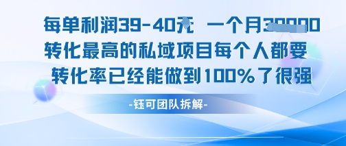 每单利润40一个月7k+转化最高的私域项目，每个人都要的产品转化率已经能做到100% - 创享网-创享网
