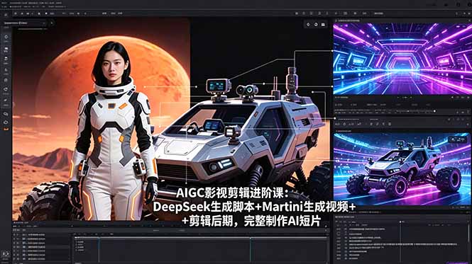 AIGC影视剪辑进阶课：DeepSeek生成脚本+Martini生成视频+剪辑后期，完整制作AI短片-创享网