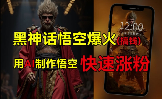黑神话悟空爆火，已有人利用这波热点变现几十万，普通人也可用AI蹭上这波热度搞钱，有多重变现方法 - 创享网-创享网