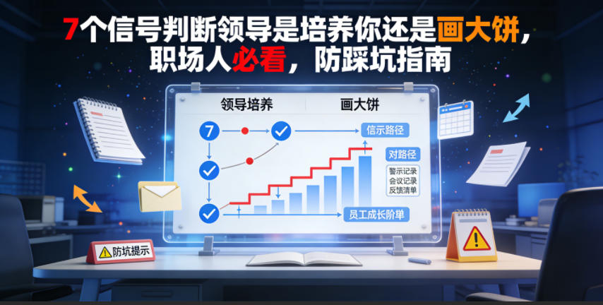 付费文章：7个信号判断领导是培养你还是画大饼，职场人必看，防踩坑指南-创享网