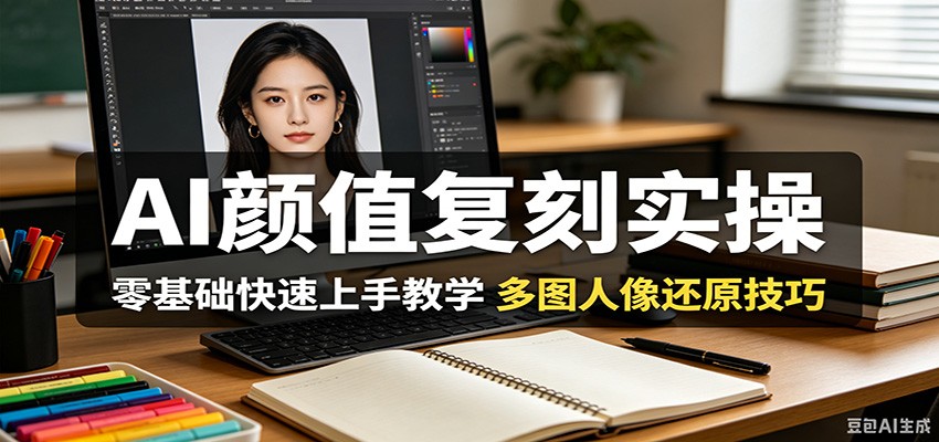 AI颜值复刻实操，零基础快速上手教学，多图人像还原技巧-创享网