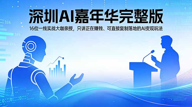 2026深圳AI嘉年华完整版：16位一线实战大咖亲授，只讲正在赚钱、可直接复制落地的AI变现玩法-创享网