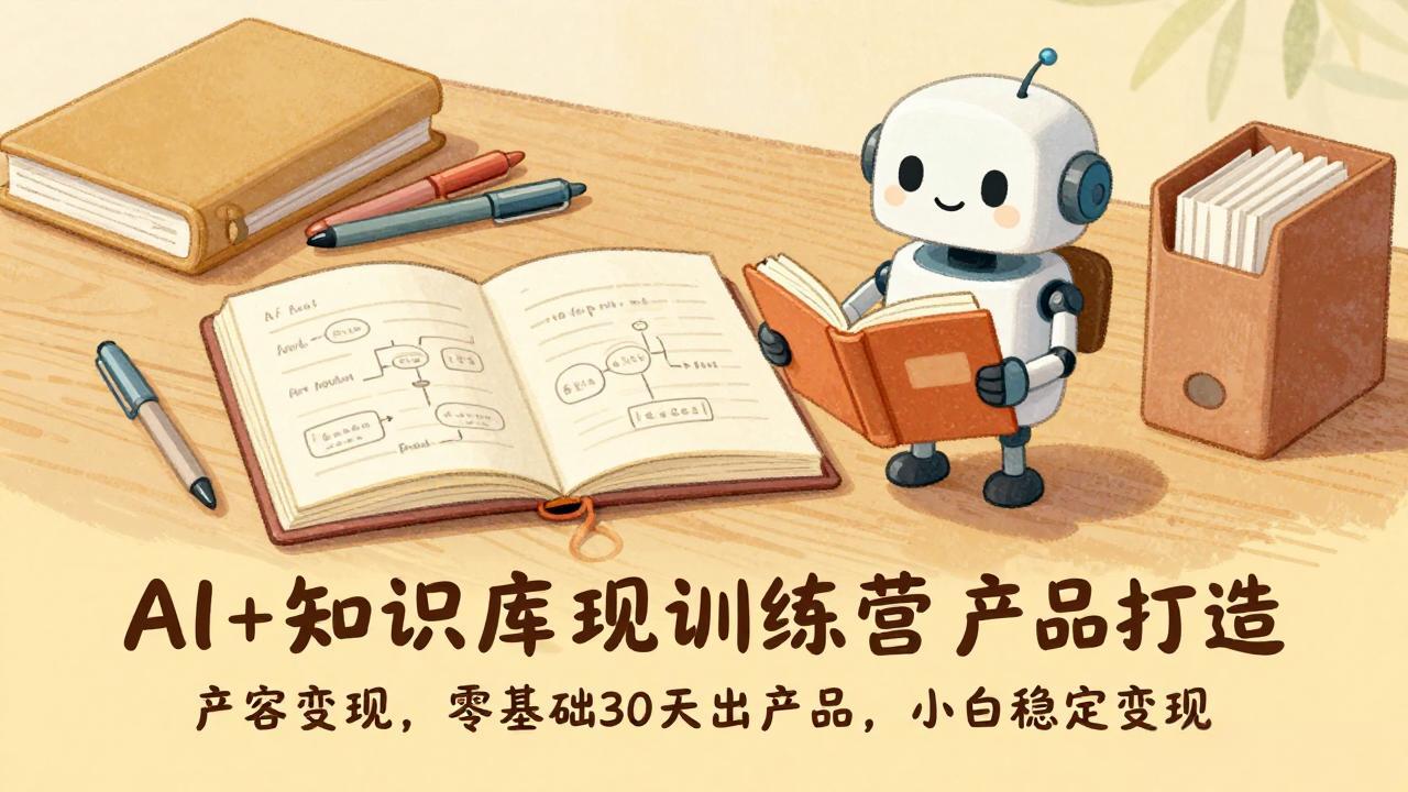 AI+知识库变现训练营，产品打造、内容创作、全平台变现，零基础30天出产品，小白稳定变现 - 创享网-创享网