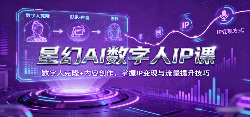 星幻AI数字人IP课，数字人克隆+内容创作，掌握IP变现与流量提升技巧 - 创享网-创享网