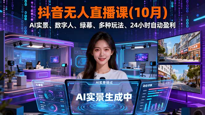 抖音无人直播课(10月-创享网