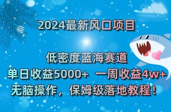 2024最新风口项目，低密度蓝海赛道，单日收益5000+，一周收益4w+！【揭秘】 - 创享网-创享网