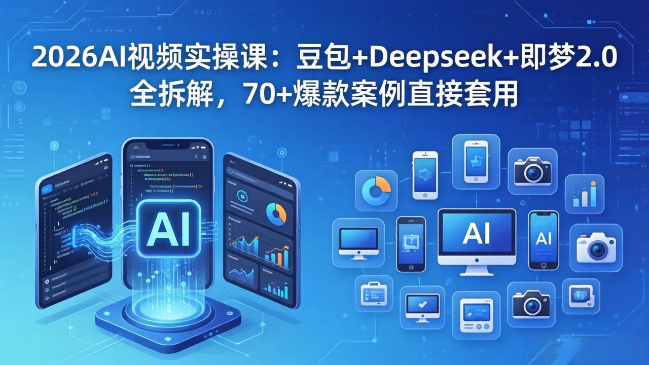 2026AI视频实操课：豆包+Deepseek+即梦2.0全拆解，70+爆款案例直接套用-创享网