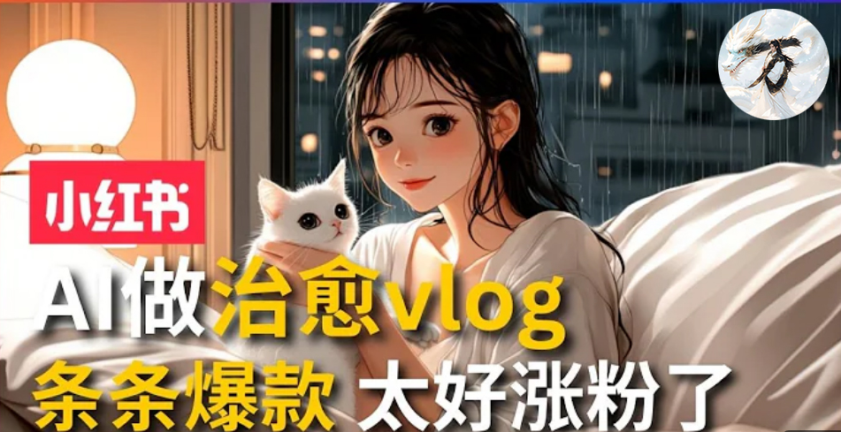 AI治愈系vlog动画视频，小红书1个月轻松涨粉破万，商单报价1500+日入2000+ - 创享网-创享网