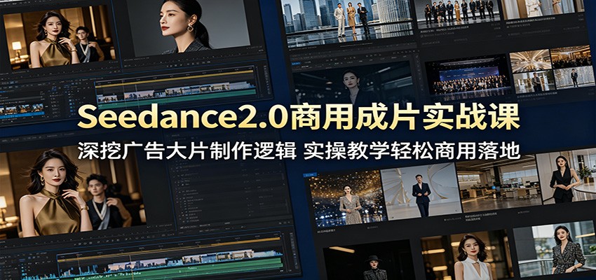 Seedance2.0商用成片实战课：深挖广告大片制作逻辑，实操教学轻松商用落地-创享网