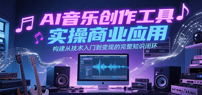 AI音乐创作工具实操商业应用，构建从技术入门到变现的完整知识闭环 - 创享网-创享网