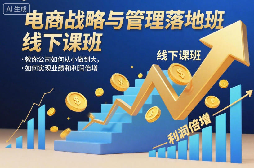 电商战略与管理落地班线下课，教你公司如何从小做到大，如何实现业绩和利润倍增【录音】-创享网