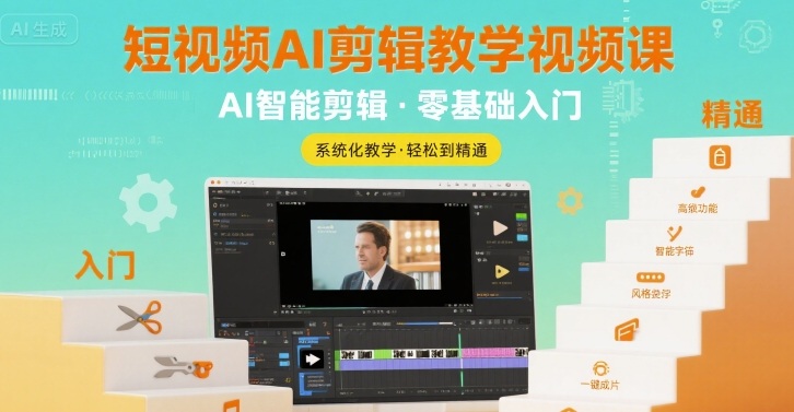 短视频AI剪辑教学视频课，入门到精通 - 创享网-创享网