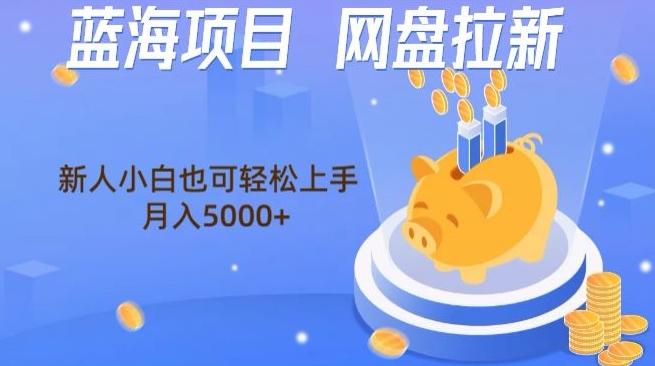 蓝海项目网盘拉新，新人小白也可操作，每月收入5000+ - 创享网-创享网