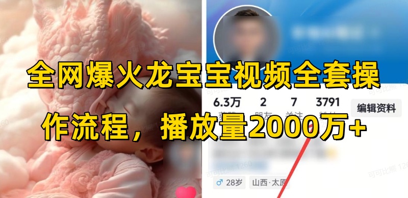 全网爆火龙宝宝视频全套操作流程，播放量2000万+ - 创享网-创享网