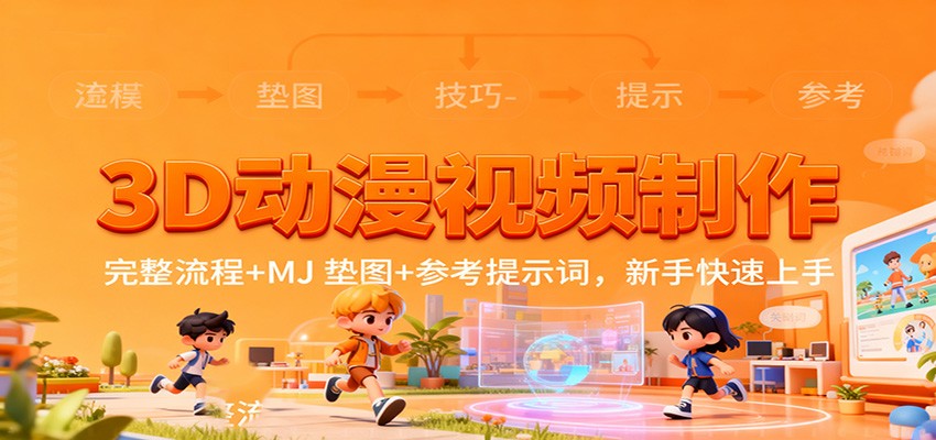 3D动漫视频制作，完整流程+MJ 垫图+参考提示词，新手快速上手-创享网