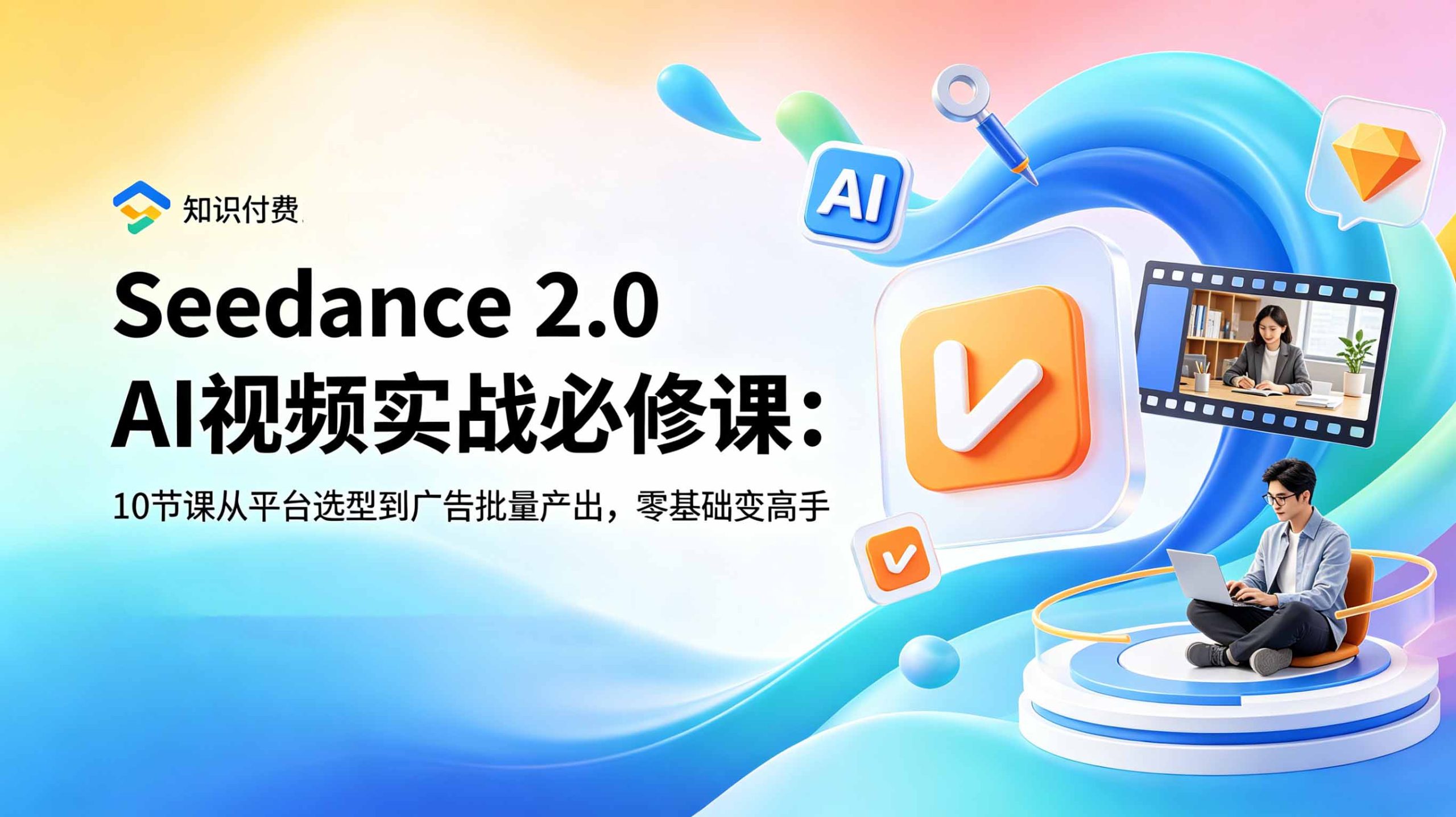 Seedance 2.0 AI视频实战必修课：10节课从平台选型到广告批量产出，零基础变高手 - 创享网-创享网