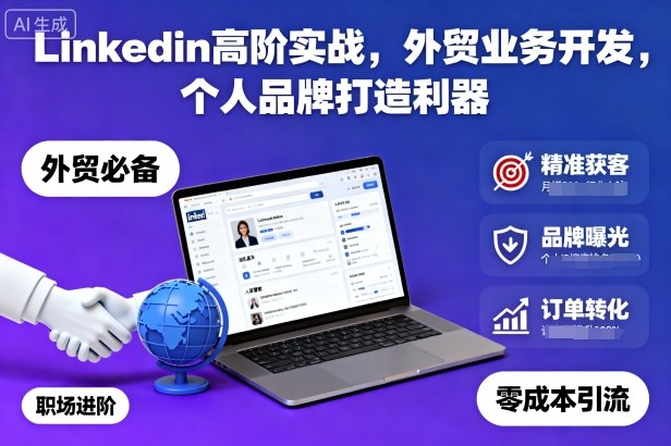 Linkedin高阶实战,外贸业务开发,个人品牌打造利器-创享网