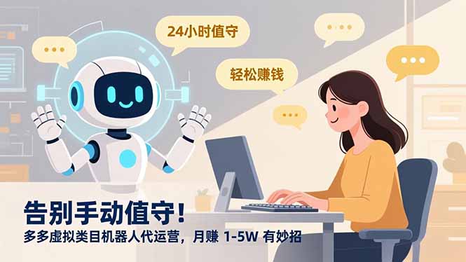 告别手动值守！多多虚拟类目机器人代运营，月赚 1-5W 有妙招-创享网
