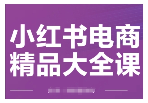 小红书电商精品大全课，快速掌握小红书运营技巧，实现精准引流与爆单目标，轻松玩转小红书电商(更新2月) - 创享网-创享网