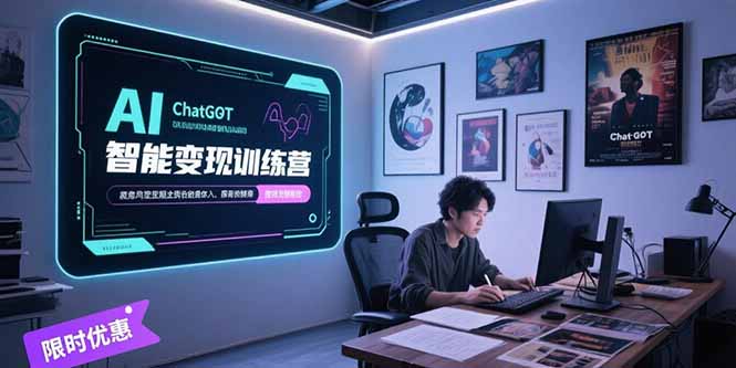 AI智能变现训练营，ChatGPT写作变现，电影解说制作，图文带货方法论 - 创享网-创享网