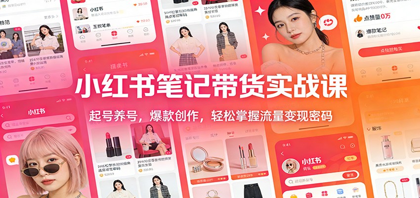 小红书笔记带货实战课：起号养号，爆款创作，轻松掌握流量变现密码 - 创享网-创享网