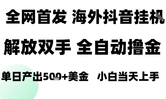 海外抖音无人直播，单日产出1.5k+，长期稳定，新手可玩，无脑操作【揭秘】 - 创享网-创享网