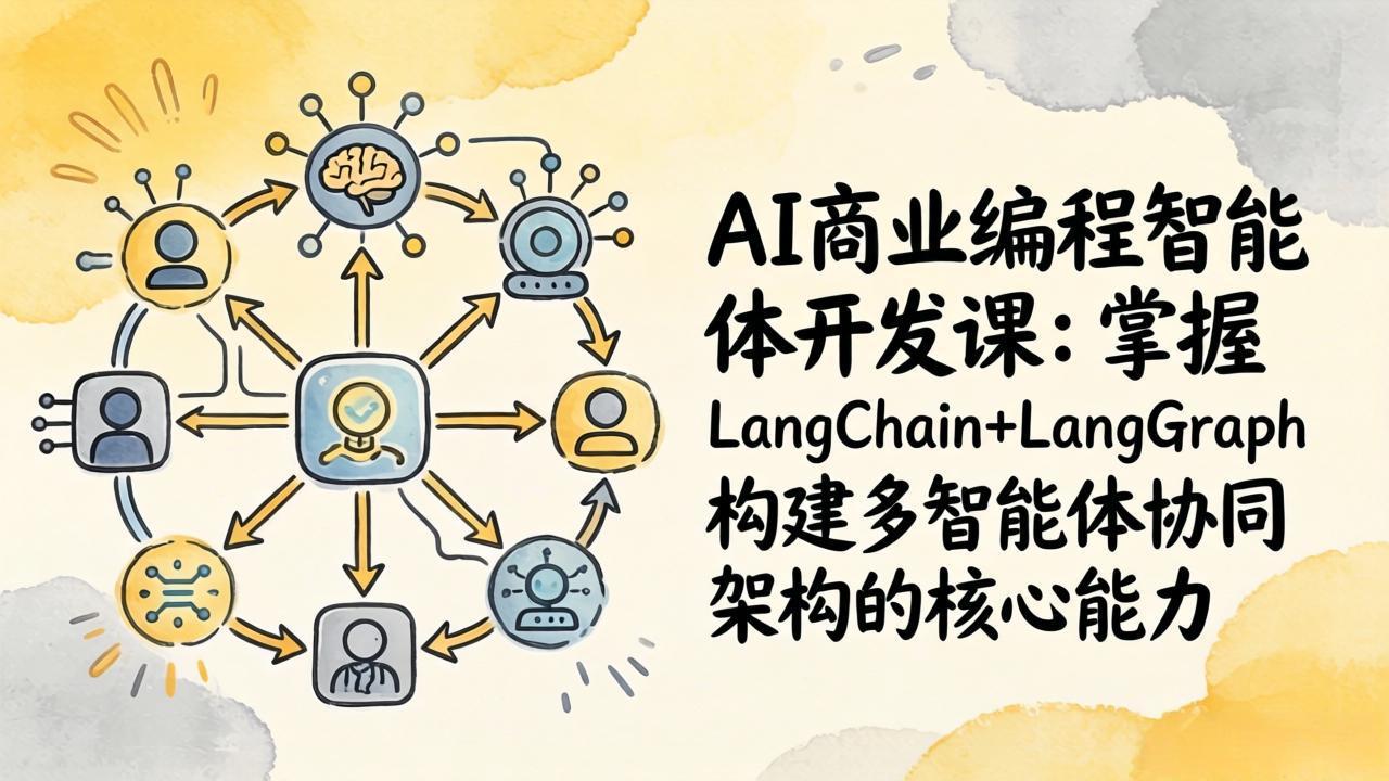 AI商业编程智能体开发课：掌握LangChain+LangGraph构建多智能体协同架构的核心能力-创享网