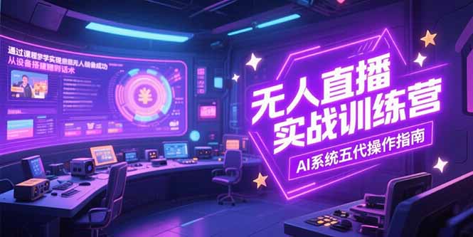 无人直播实操训练营，从设备搭建到话术，AI系统五代操作指南(7月更新 - 创享网-创享网