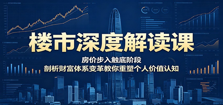 楼市深度解读课：房价步入触底阶段，剖析财富体系变革教你重塑个人价值认知-创享网