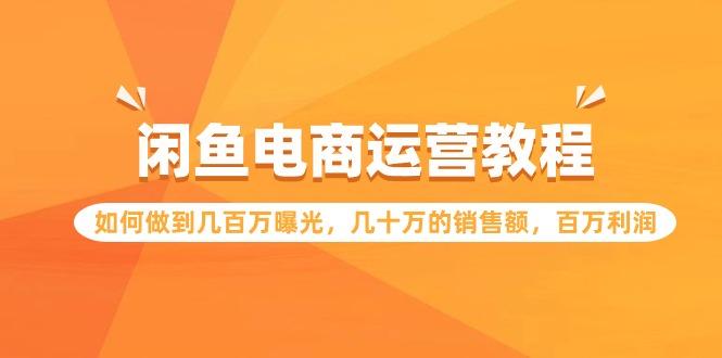 (9560期)闲鱼电商运营教程：如何做到几百万曝光，几十万的销售额，百万利润 - 创享网-创享网