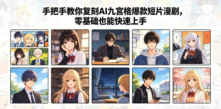 手把手教你复刻AI九宫格爆款短片漫剧，零基础也能快速上手-创享网