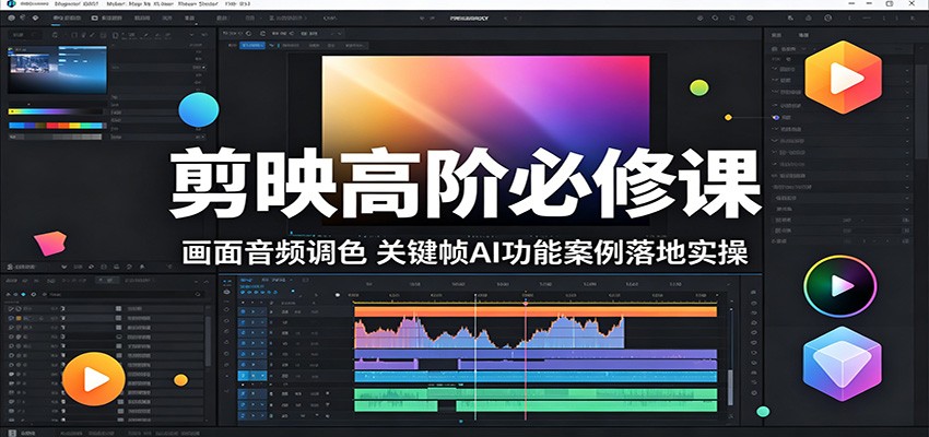 剪映高阶必修课：画面音频调色，关键帧AI功能案例落地实操-创享网