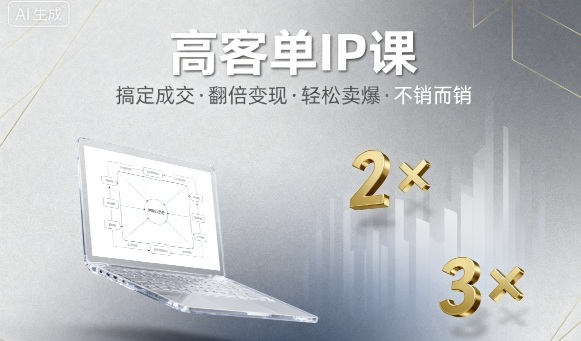 高客单IP课，搞定成交，搞定高客单IP，翻倍变现，轻松卖爆，不销而销 - 创享网-创享网