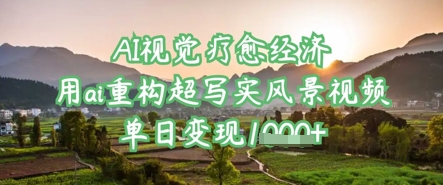 AI视觉疗愈经济：用ai重构超写实风景视频，单日变现多张 - 创享网-创享网