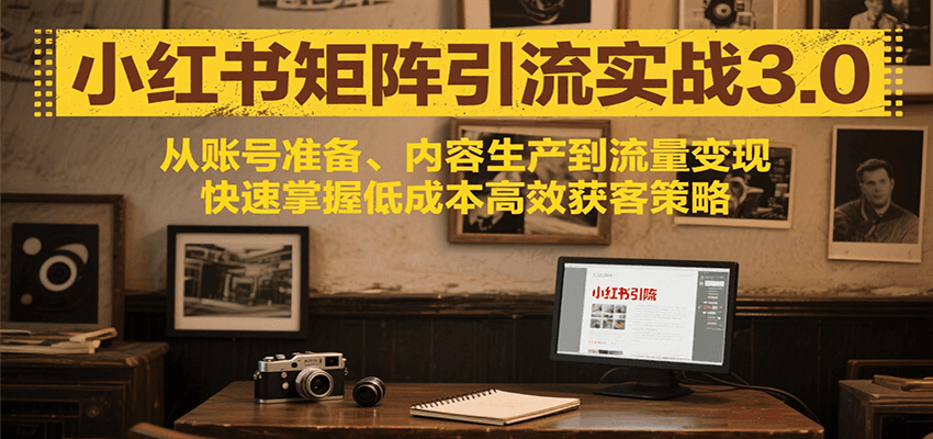 小红书矩阵引流3.0，从账号准备、内容生产到流量变现，快速掌握低成本高效获客策略 - 创享网-创享网