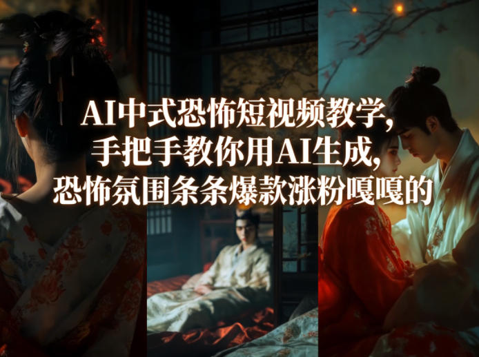 AI中式恐怖短视频教学，手把手教你用AI生成，恐怖氛围条条爆款涨粉嘎嘎的 - 创享网-创享网