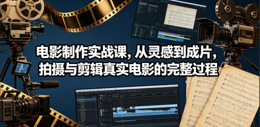 电影制作实战课，从灵感到成片，拍摄与剪辑真实电影的完整过程【原创双语字幕】-创享网