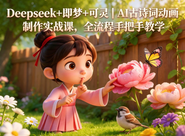 Deepseek+即梦+可灵｜AI古诗词动画制作实战课，全流程手把手教学 - 创享网-创享网