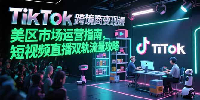 TikTok跨境电商变现课，美区市场运营指南，短视频直播双轨流量攻略 - 创享网-创享网