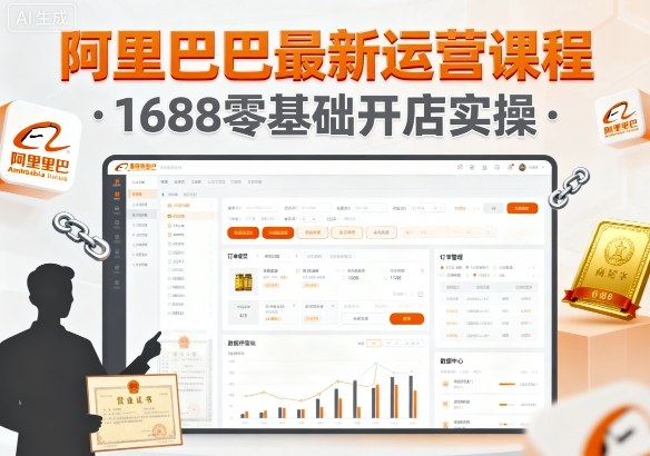 阿里巴巴最新运营课程，1688零基础开店实操 - 创享网-创享网