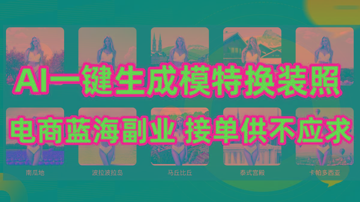 (9616期)AI制作一键生成模特换装照，电商蓝海副业供不应求 - 创享网-创享网