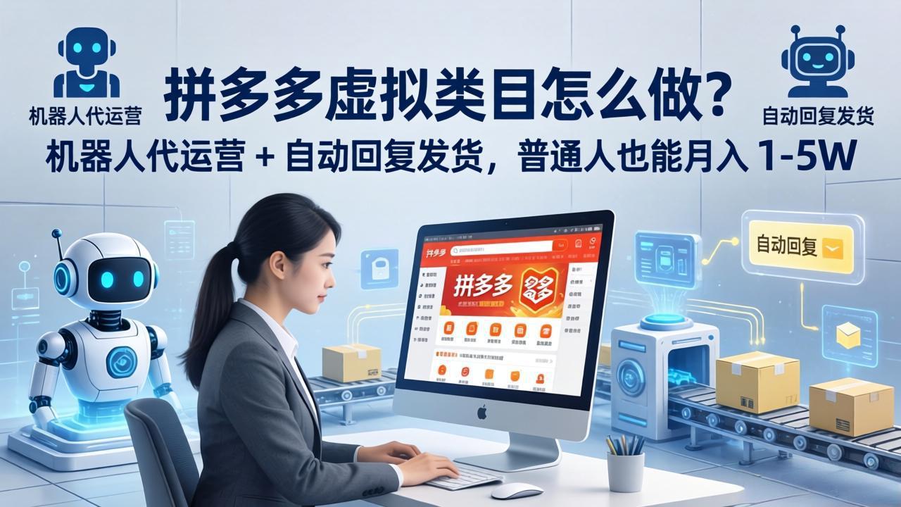 拼多多虚拟类目怎么做？机器人代运营 + 自动回复发货，普通人也能月入 1-5W - 创享网-创享网