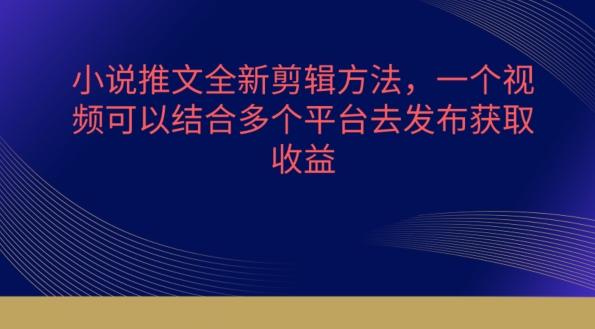 小说推文全新剪辑方法，一个视频可以结合多个平台去发布获取【揭秘】 - 创享网-创享网