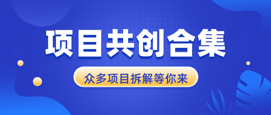 项目共创合集，从0-1全过程拆解，让你迅速找到适合自已的项目 - 创享网-创享网