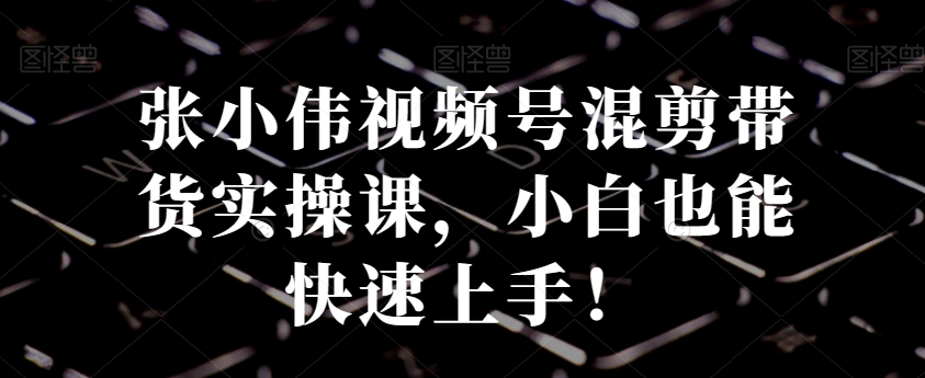 张小伟视频号混剪带货实操课，小白也能快速上手！ - 创享网-创享网